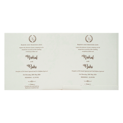 White Palace Ganesha Wedding card-KRE28520