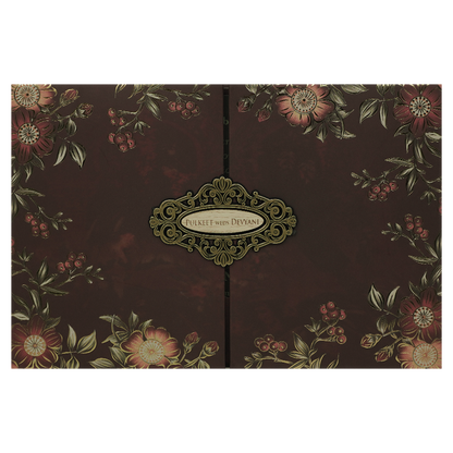 Check out Brown Floral Padded Wedding Card at best price. ✅WhatsApp Support ✅Express Delivery.|King of cards.