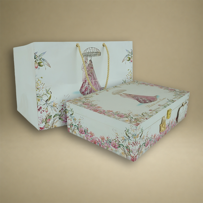 White Premium Bride Groom Luxury Invitation Box - KNLW202540