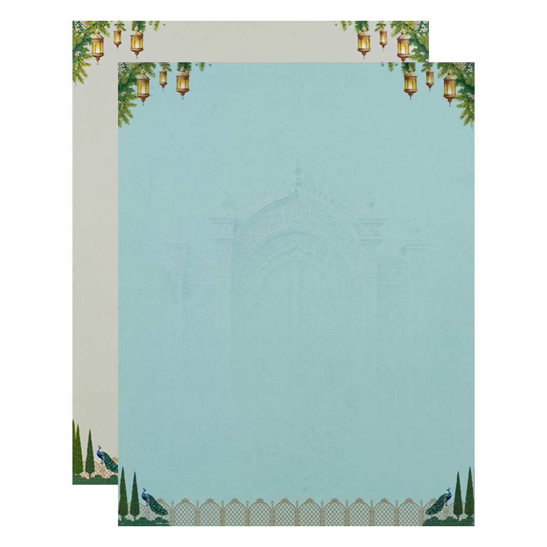 Cream Padded Palace Elephant Wedding Card-KNMO9315