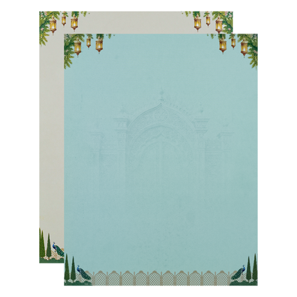 Cream Padded Palace Elephant Wedding Card-KNMO9315