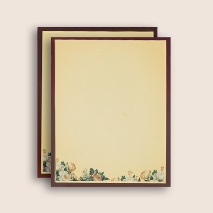 Blue Rose Floral Padded Wedding Card - KAA05590