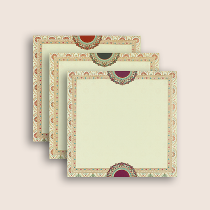 Cream Floral Pattern Premium Invitation - KAA06330