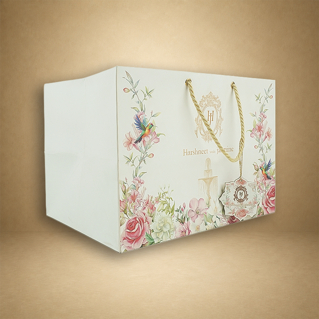 White Premium Floral Luxury Invitation box - KNLW202529