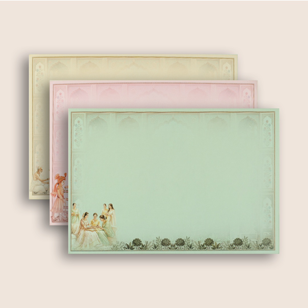 Brown Palace Laser Cut Padded Wedding Card - KAA05940