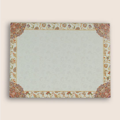 Cream Colourfull Floral Wedding Card - KAA05390