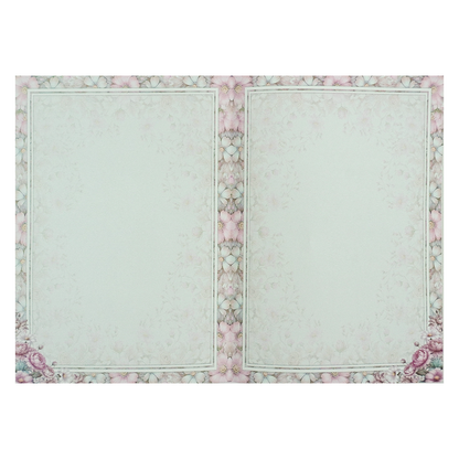Blue Floral Patterned Wedding Card-KNEP1610
