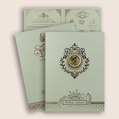Grey Floral Wedding Invitation - KNRR7073G