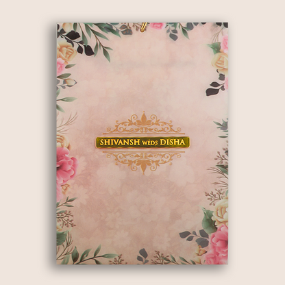 Cream Floral Wedding Invitation - KVN05720