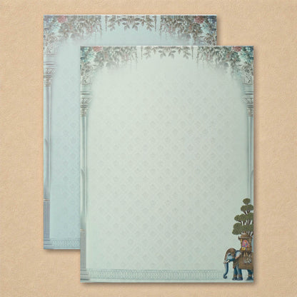 Blue Bride Groom Door Style Wedding Card-KNKC4092