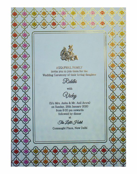 Violet Ultra Premium Velvet Invitation Box With Scodix Print-KNKUP010-King of Cards