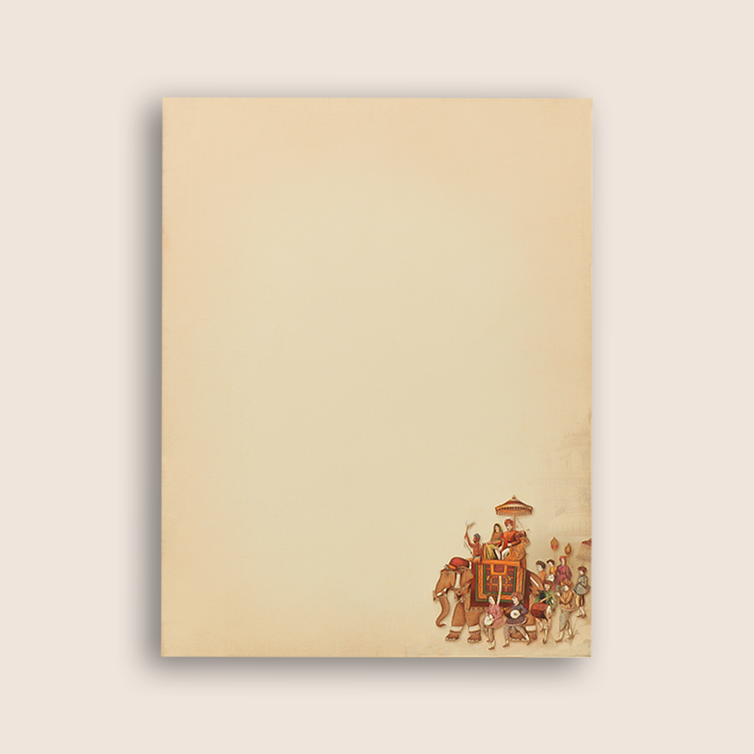 Sandal Royal Baraat Door Style Wedding Card - KAA05070