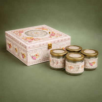 Pastel Peach Mandala Luxury Sweet Jar Box-KBX10105