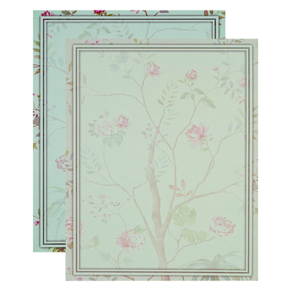 Blue Padded Floral Wedding Card-KNMO9316