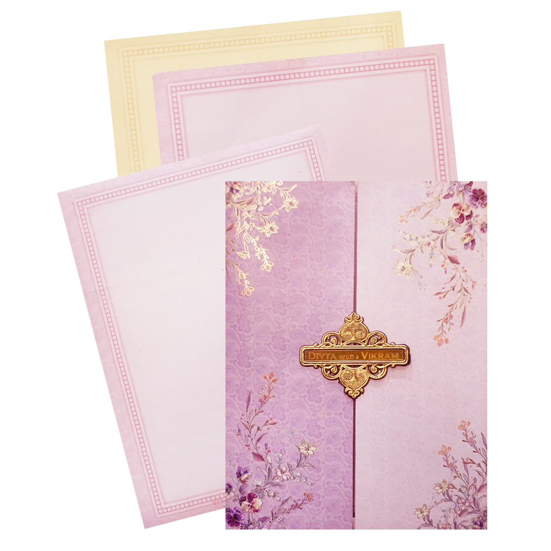 Pastel Pink Floral Wedding Card-King of Cards