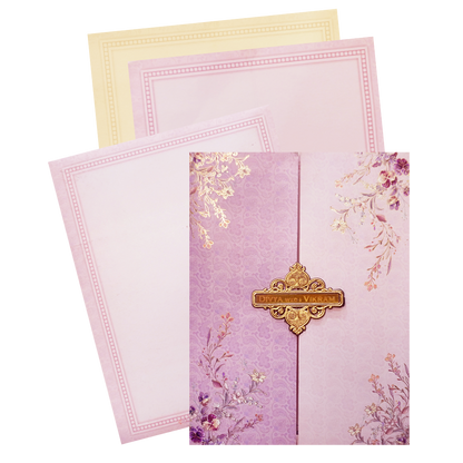 Pastel Pink Floral Wedding Card-King of Cards
