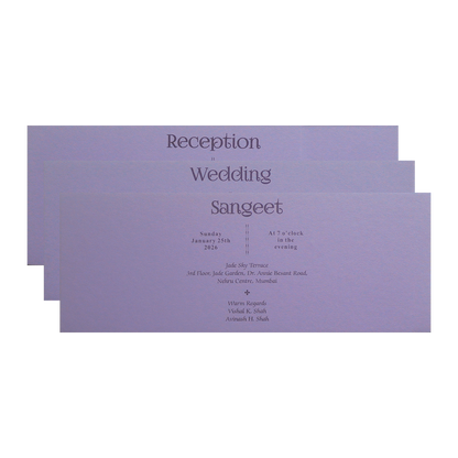 Purple Mandap Padded Wedding Card-KPR24880