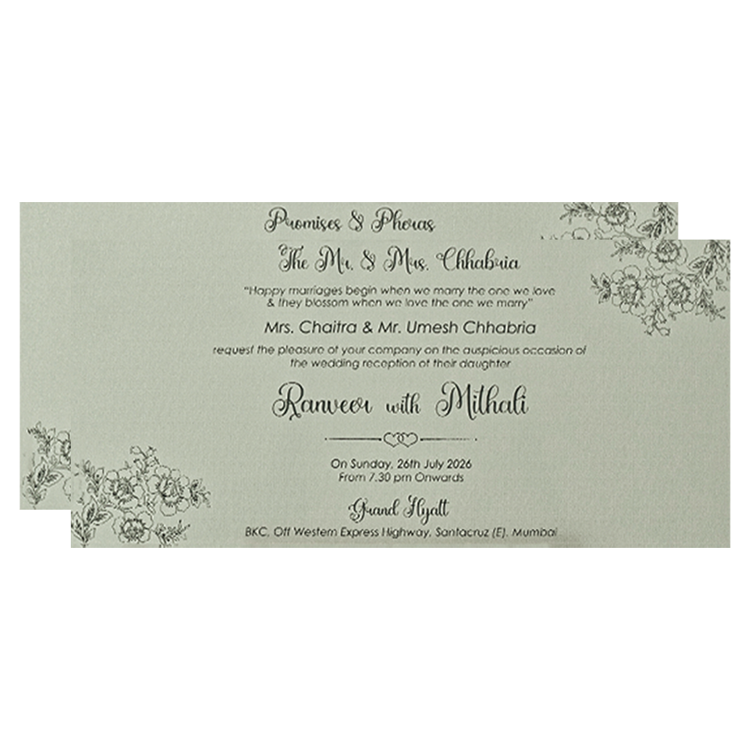 Grey Mandala Wedding Card-KSI64880