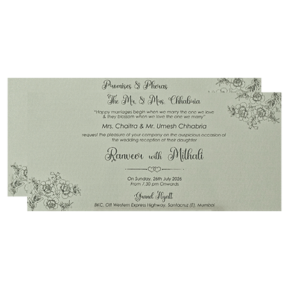 Grey Mandala Wedding Card-KSI64880