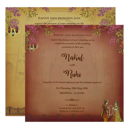 Royal Couple Elephant Padded Wedding -KRE27920