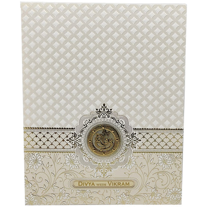 Gold White Jumbo Size In Floral Screen Printing-KNJG193W