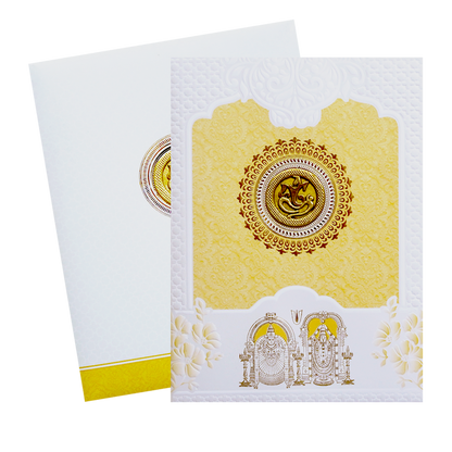 Gold and White God Inspired Wedding Card-King of Cards