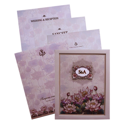 Cream Premium Padded Wedding Card-King of Cards