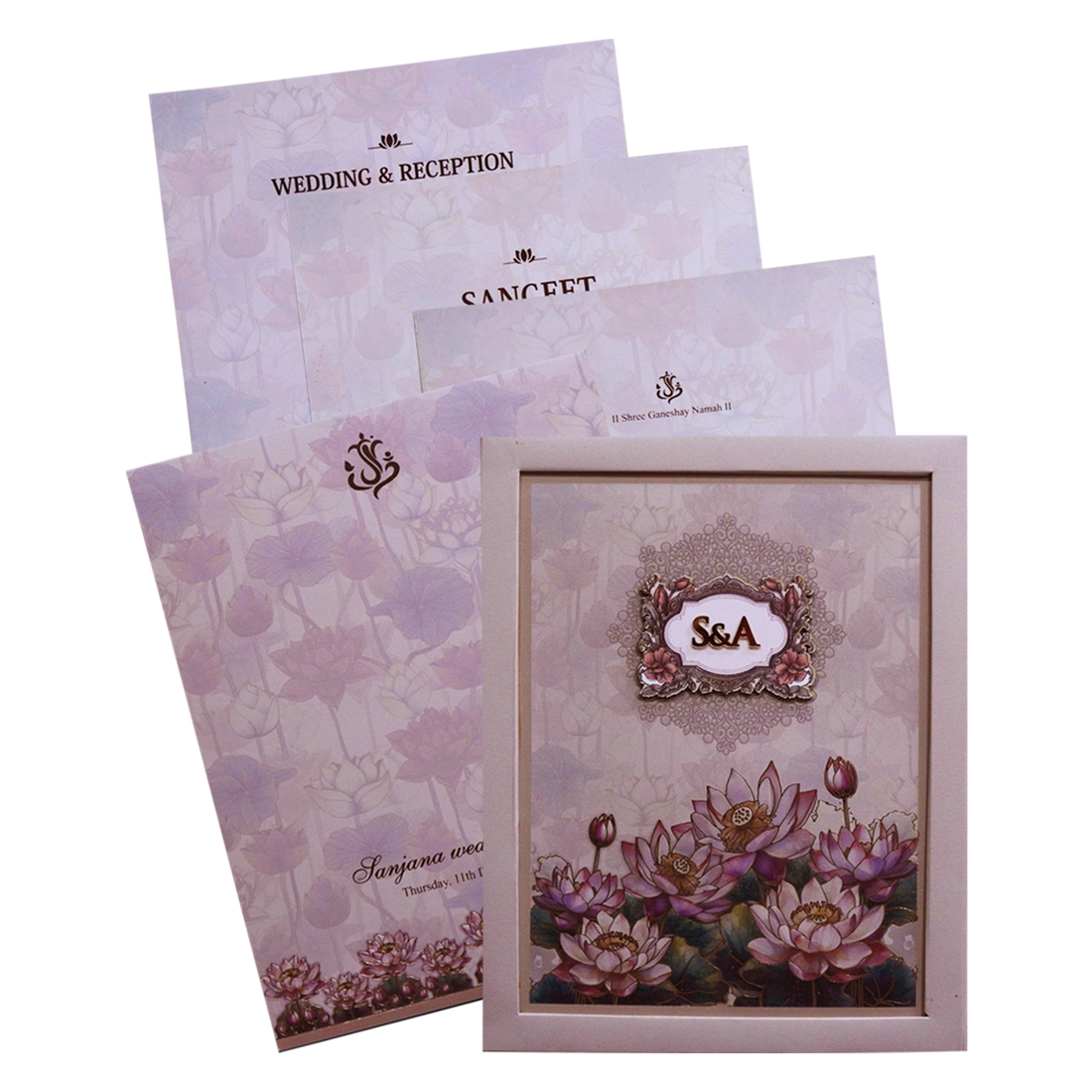 Cream Premium Padded Wedding Card-King of Cards