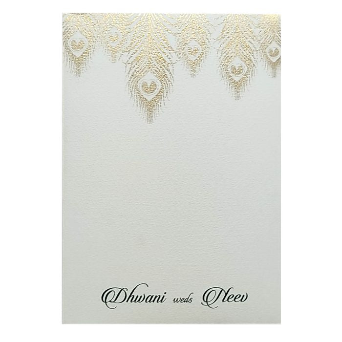 Grey Peacock Single Sheet Invitation Card-King of Cards
