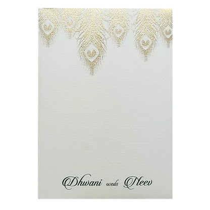 Grey Peacock Single Sheet Invitation Card-King of Cards