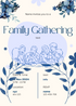 Cream Floral Family Gathering Invitation-AAFGI001