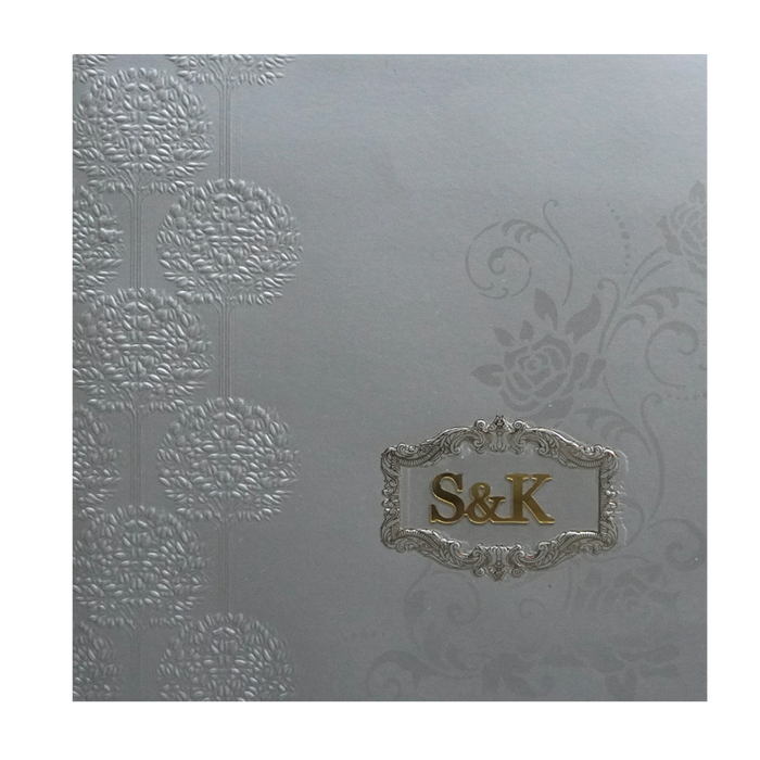 Sliver Floral Wedding Card-King of Cards