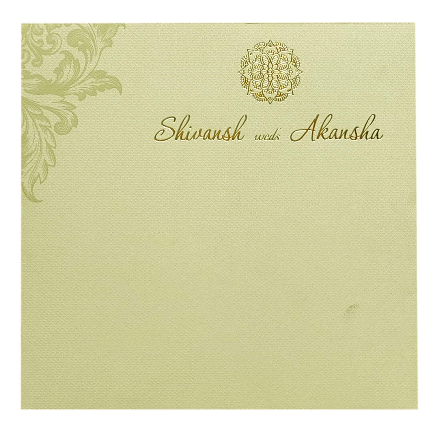 Beige Laser Cut Invitation Card-KRC29482
