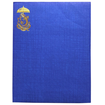 Elegant Blue Shading With Laser Cut Wedding Card - KNK50070-King of Cards