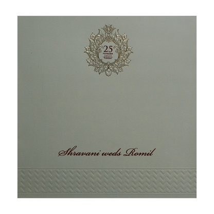 Grey Floral Wedding Card-KPR09030