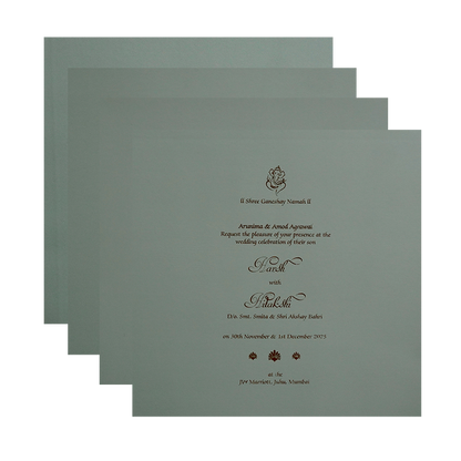 Grey Floral Marriage Card-King of Cards