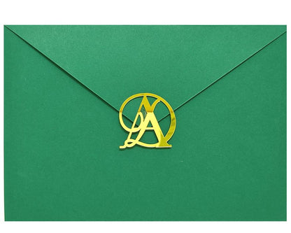 Green Designer Invitation Card-King of Cards