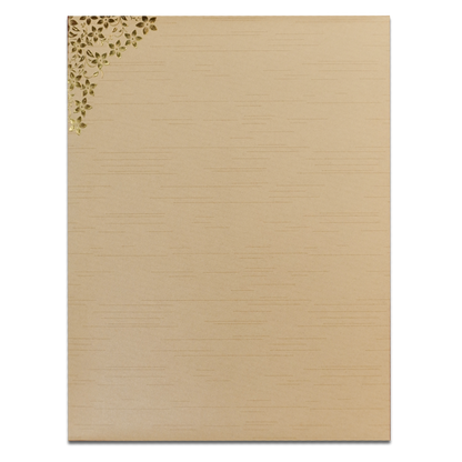 Gold Floral Ganesha Wedding Card-KNRM7082C