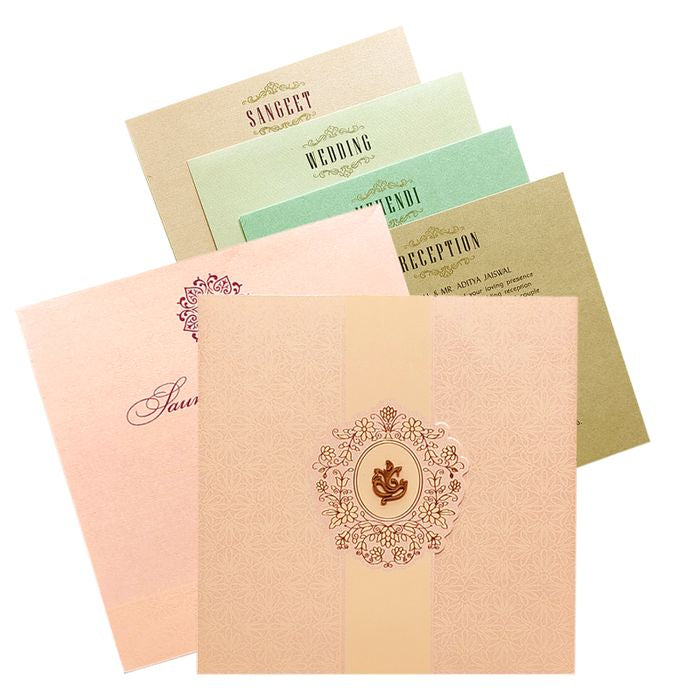 Pink Ganesha Invitation Card-King of Cards