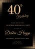 Black Gold Surprise Birthday Invitation-AASBI002