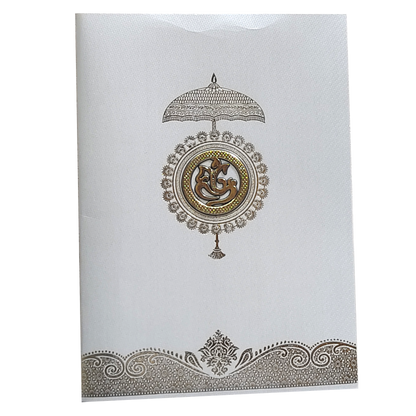 Grey Single Sheet Invitation Card-KNKTGY024