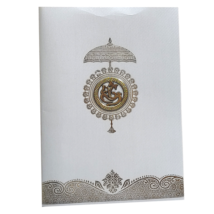 Grey Single Sheet Invitation Card-King of Cards