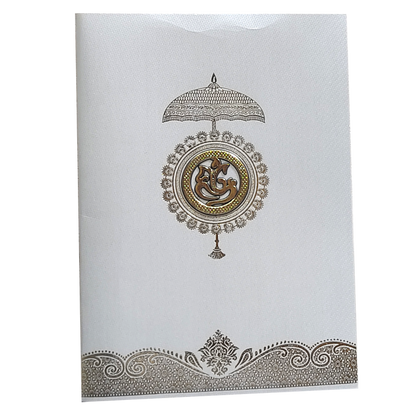 Grey Single Sheet Invitation Card-King of Cards