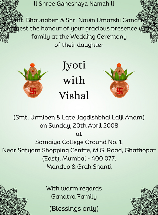 Green Love Hindu Wedding Invitation-AAHIN012