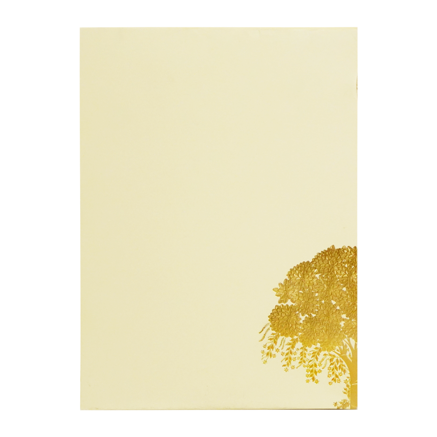 Cream Yellow Wedding Invitation Card-KAC06020