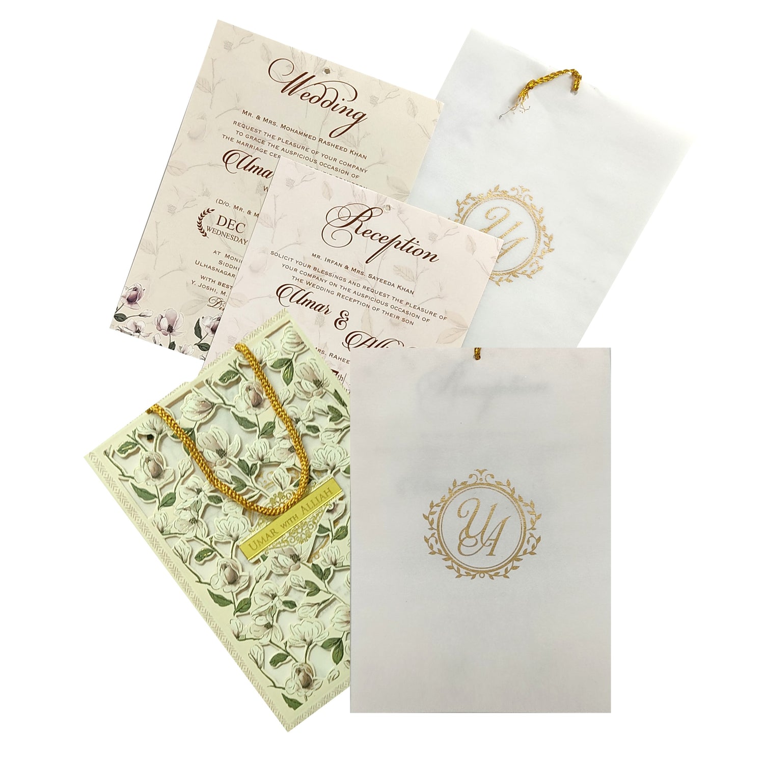 Pale Soft Pink Laser Cut Invitation-KVN06350