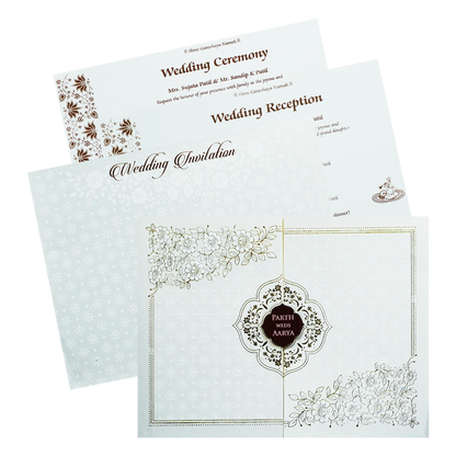 White Floral Invitation Card-KSI14660