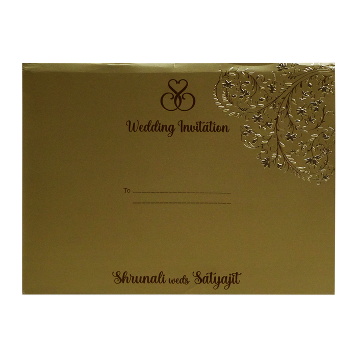 Gold Floral Wedding Card-King of Cards