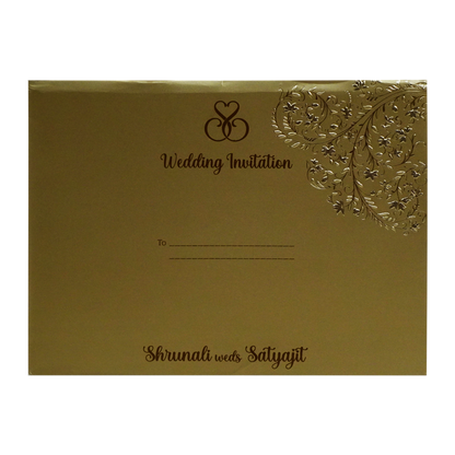 Gold Floral Wedding Card-King of Cards