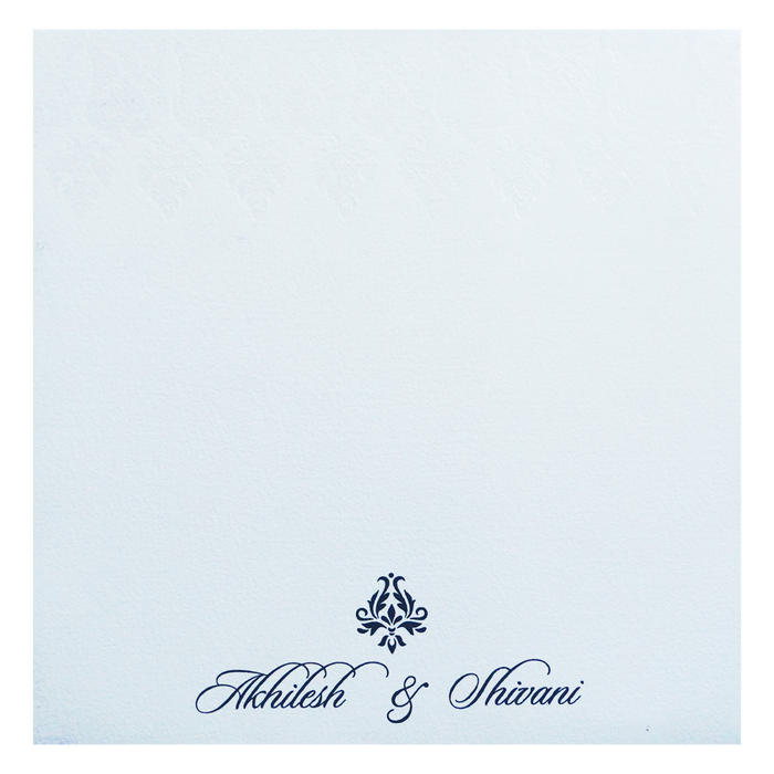 White MDF Single Invitation-King of Cards